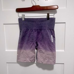 Gymshark adapt ombré purple biker shorts